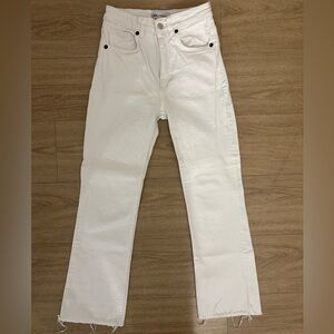 Zara White Denim Pants